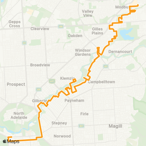 Torrens Transit Tea Tree Plaza Interchange - City map