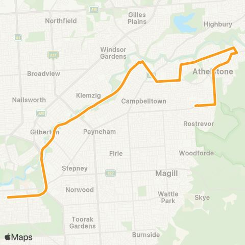 Torrens Transit Newton & Athelstone - City map