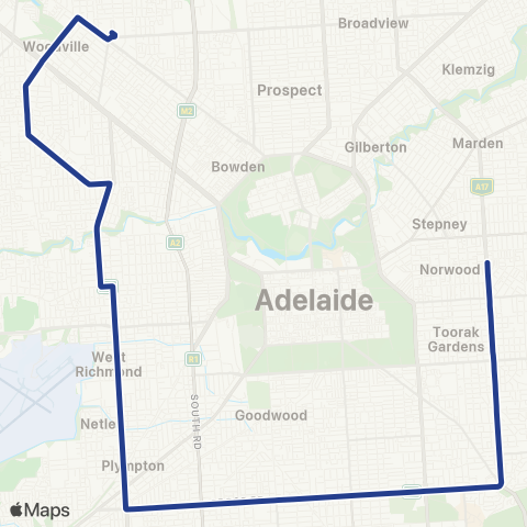 Torrens Transit Arndale Centre Intg - Glen Osmond map