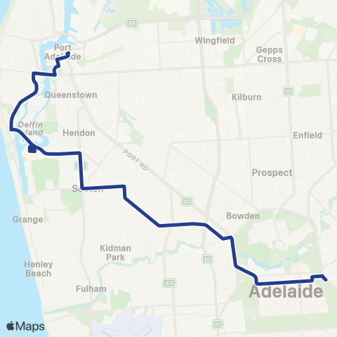 Torrens Transit Port Adelaide Interchange - City map