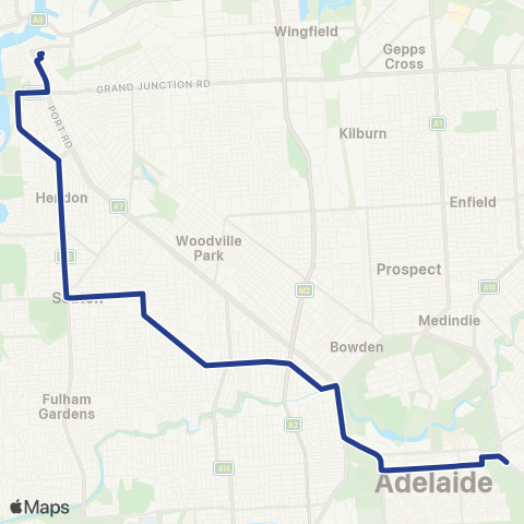 Torrens Transit Port Adelaide Interchange - City map