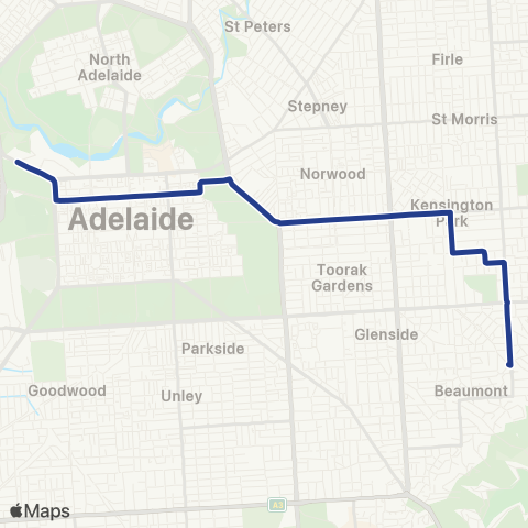 Torrens Transit Burnside - City map