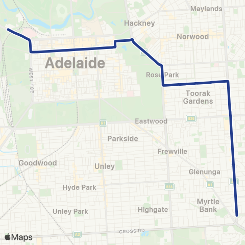 Torrens Transit Glen Osmond - City map