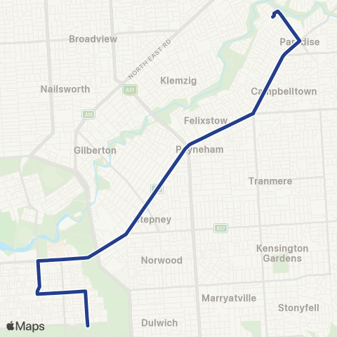 Torrens Transit Paradise Interchange - City map