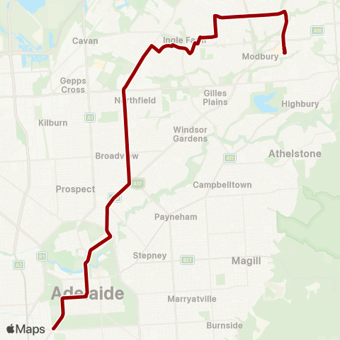 Torrens Transit Tea Tree Plaza Interchange - City map