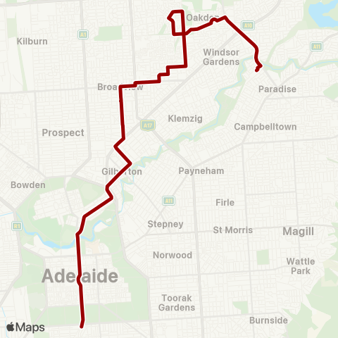 Torrens Transit Paradise Interchange - City map