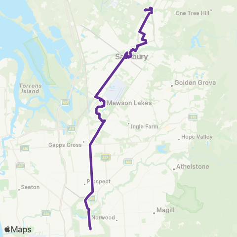 Torrens Transit Elizabeth Interchange - City map