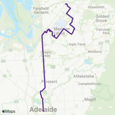 Torrens Transit Salisbury Interchange - Gepps Cross map