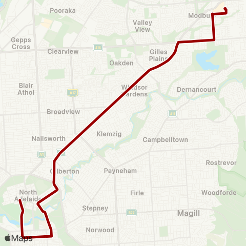 Torrens Transit Tea Tree Plaza Interchange - City map