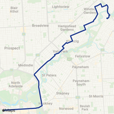 Torrens Transit Paradise Interchange - City map