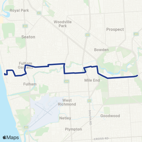 Torrens Transit Henley Beach - City map