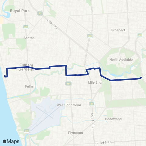 Torrens Transit Henley Beach - City map