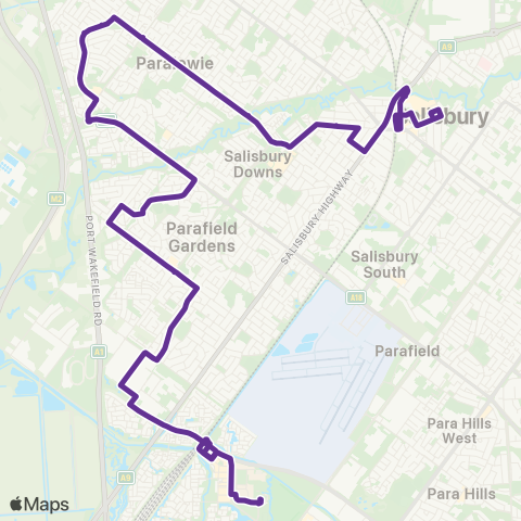 Torrens Transit Salisbury - Mawson Interchange map