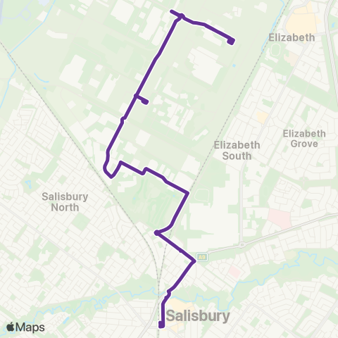 Torrens Transit BAE Systems - Salisbury Interchange map