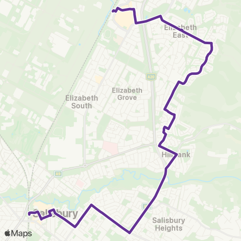 Torrens Transit Elizabeth Intg - Salisbury Intg map