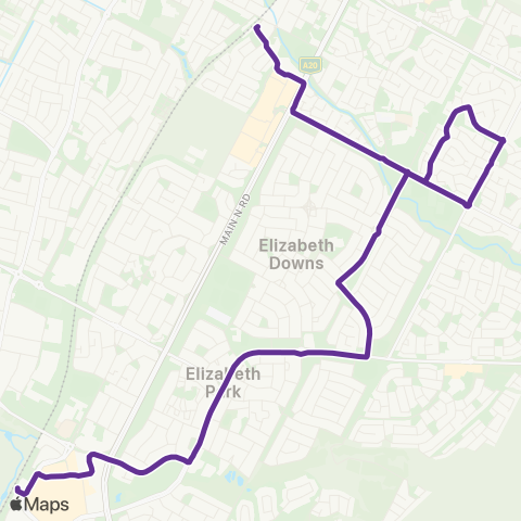 Torrens Transit Smithfield Intg - Elizabeth Intg map