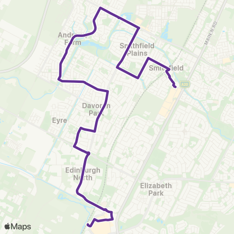 Torrens Transit Munno Para Centre Intg - Elizabeth Intg map