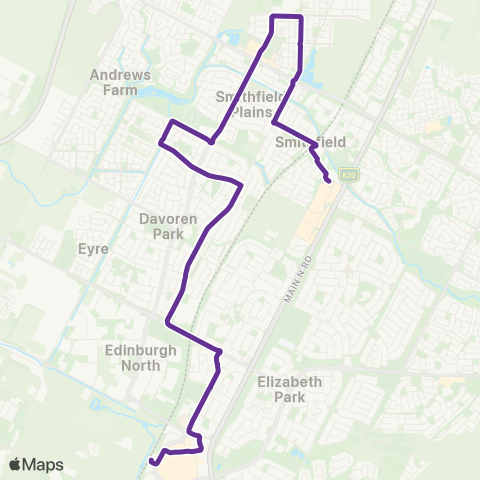 Torrens Transit Munno Para Centre Intg - Elizabeth Intg map