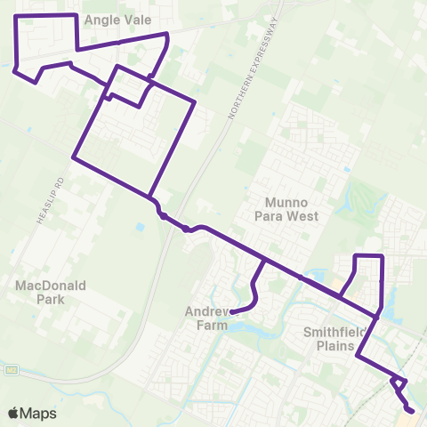 Torrens Transit Munno Para Centre Intg - Angle Vale map