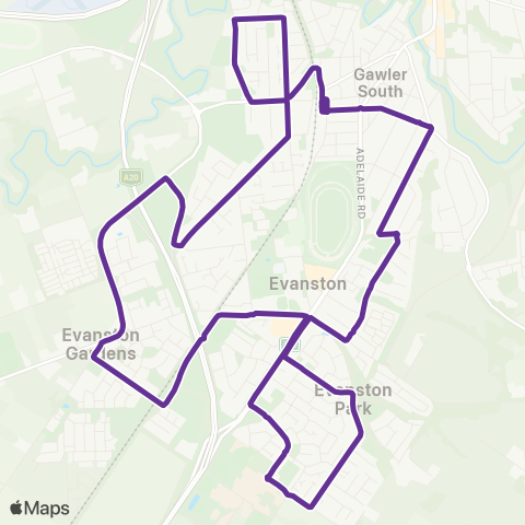 Torrens Transit Evanston Loop map