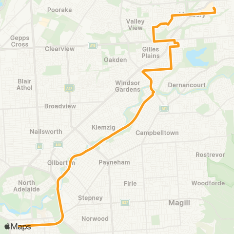 Torrens Transit Tea Tree Plaza Interchange - City map