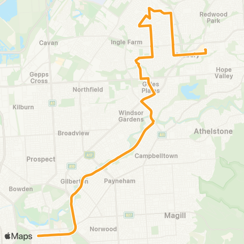 Torrens Transit Tea Tree Plaza Interchange - City map