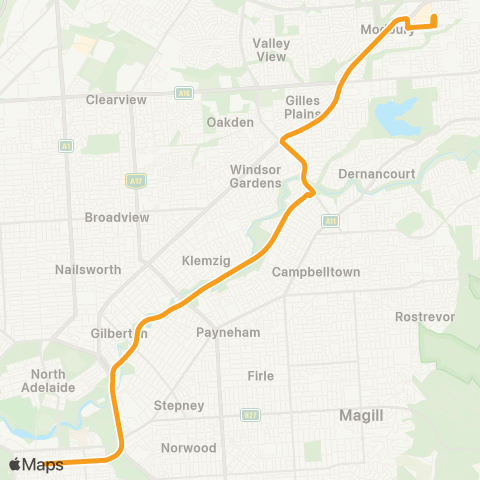 Torrens Transit Tea Tree Plaza Interchange - City map