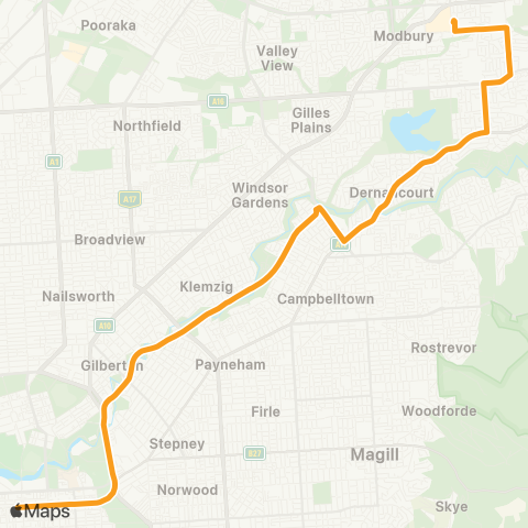 Torrens Transit Tea Tree Plaza Interchange - City map