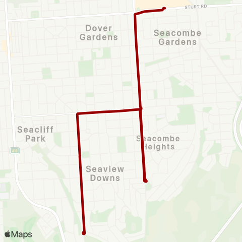 Torrens Transit Seacombe Heights - Marion Centre Intg map