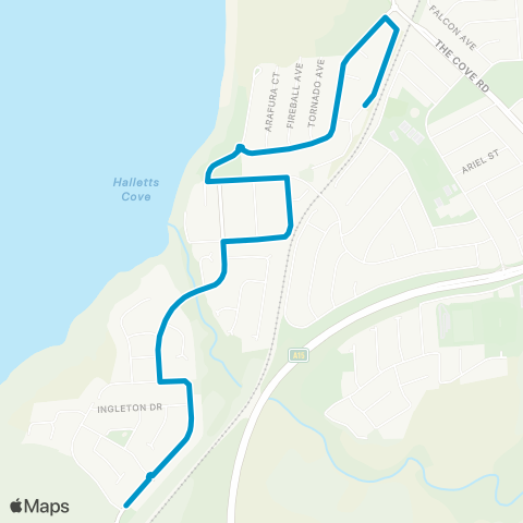 Busways Hallett Cove Beach Sta - Hallett Cove S map