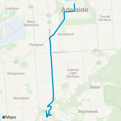 Busways Flinders Medical Centre - City map