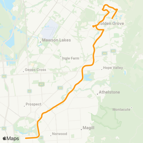 Torrens Transit Greenwith - City map