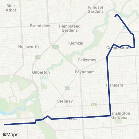 Torrens Transit City - Paradise Interchange map