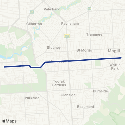 Torrens Transit City - Auldana map