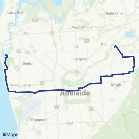 Torrens Transit West Lakes Centre Intg - Paradise Intg map