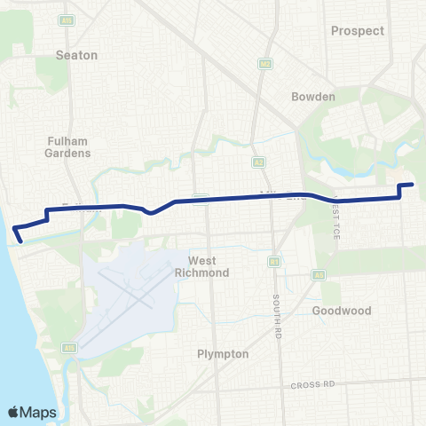 Torrens Transit Henley Beach South - City map