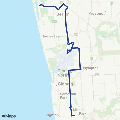 Torrens Transit West Lakes Centre - Marion Centre Intg map