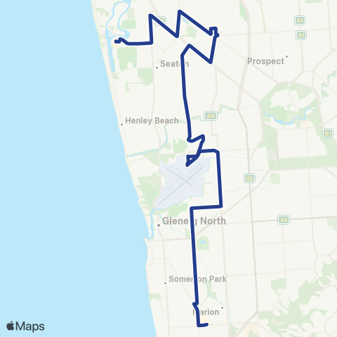 Torrens Transit West Lakes Centre - Marion Centre Intg map