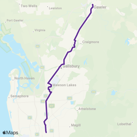 Torrens Transit Gawler - City map