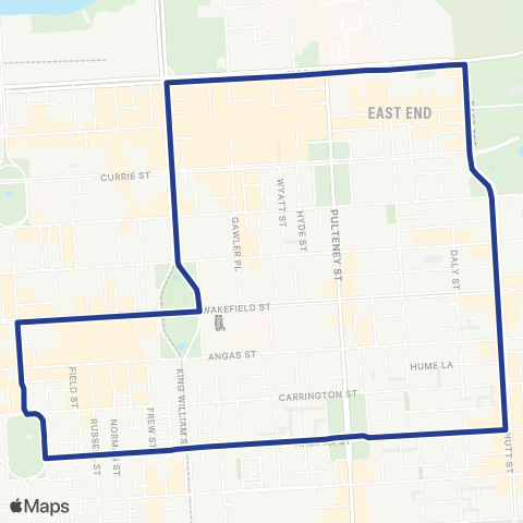 Torrens Transit City Connector  (Anti-Clockwise) map