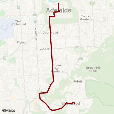 Torrens Transit Blackwood Interchange - City map