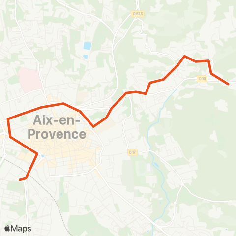 Aix en Bus Parking 3 Bons Dieux ↔ Gare routière map