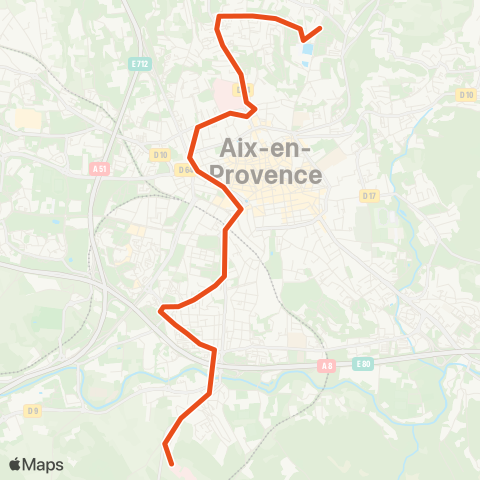 Aix en Bus Rotonde-Tour de Ville ↔ Pont Arc-Mairie map