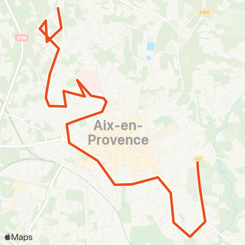 Aix en Bus Beauvallon ↔ la Torse map