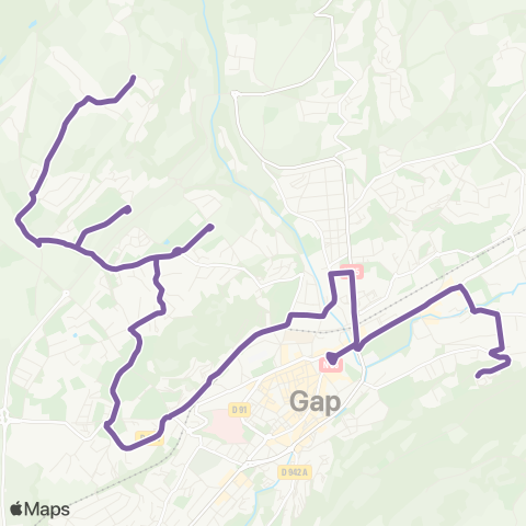 L'Agglo en bus Molines - (le Rigodon) les Gontiers map