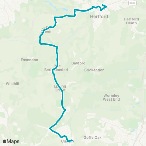 Arriva Herts and Essex  map