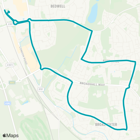 Arriva Herts and Essex  map