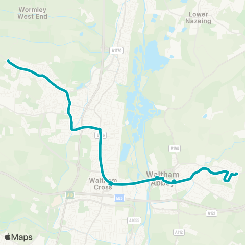 Arriva Herts and Essex  map