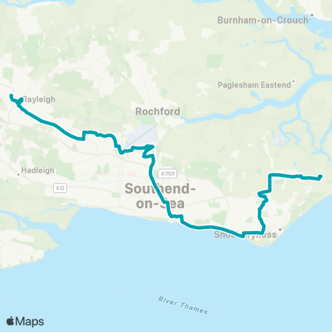 Arriva Herts and Essex  map