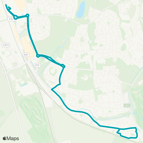 Arriva Herts and Essex  map